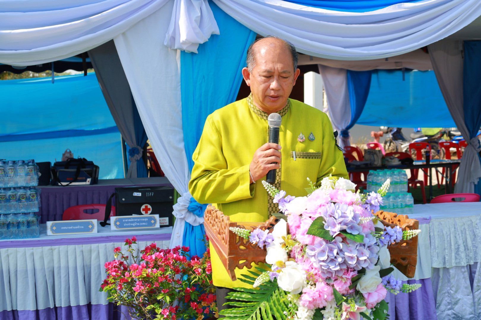 พช.เมืองพิษณุโลก ร่วมพิธีเปิดโครงการรณรงค์ป้องกันและลดอุบัติเหตุทางถนน ช่วงเทศกาลสงกรานต์ 2569 